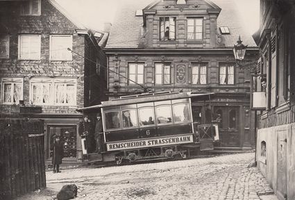 Remscheider Straßenbahn in der alten Bismarckstraße